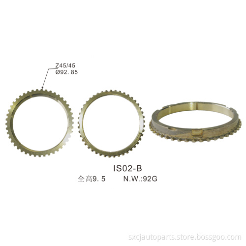 Auto parts Manual gearbox parts Transmission Brass Synchronizer Ring 8-94151510-2/8-97309-532-0
